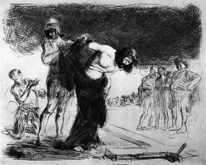 Framed Print : Christ Stripped of His Clothing, 1925. Artist: Jean Louis Forain Framed Print : Christ Stripped of His Clothing, 1925. Artist: Jean Louis Forain