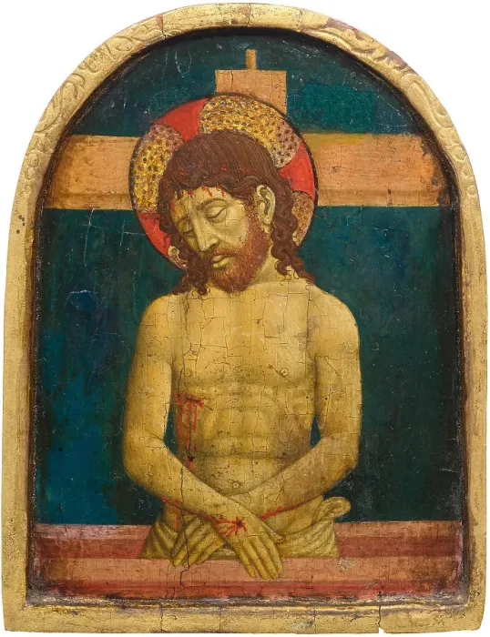 Framed Print : Christ as the Suffering Redeemer. Creator: Giovanni Francesco da Rimini (1420-1469) Framed Print : Christ as the Suffering Redeemer. Creator: Giovanni Francesco da Rimini (1420-1469)