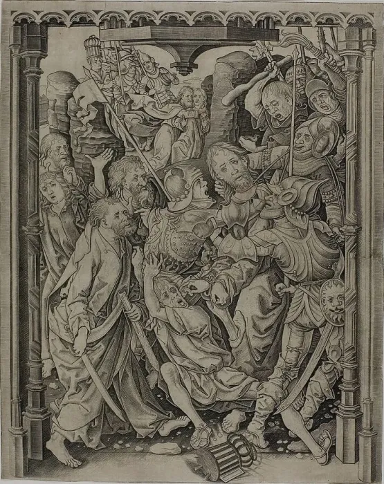 Framed Print : Christ Taken Captive, c.1480. Creator: Master IAM of Zwolle Framed Print : Christ Taken Captive, c.1480. Creator: Master IAM of Zwolle