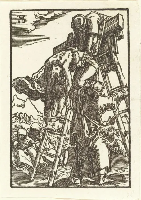 Framed Print : Christ Taken Down from the Cross, c. 1513. Creator: Albrecht Altdorfer Framed Print : Christ Taken Down from the Cross, c. 1513. Creator: Albrecht Altdorfer