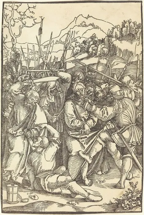 Framed Print : Christ Taken Prisoner. Creator: Hans Schäufelein the Elder Framed Print : Christ Taken Prisoner. Creator: Hans Schäufelein the Elder
