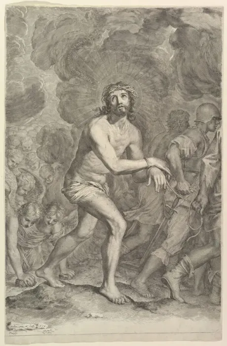 Framed Print : Christ Taken by Soldiers (La Montee au Calvaire), 1659. Creator: Claude Mellan Framed Print : Christ Taken by Soldiers (La Montee au Calvaire), 1659. Creator: Claude Mellan