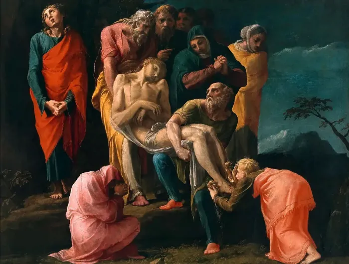 Framed Print : Christ Taken to the Tomb, c. 1527. Creator: Caravaggio, Polidoro da (ca 1499-1543) Framed Print : Christ Taken to the Tomb, c. 1527. Creator: Caravaggio, Polidoro da (ca 1499-1543)