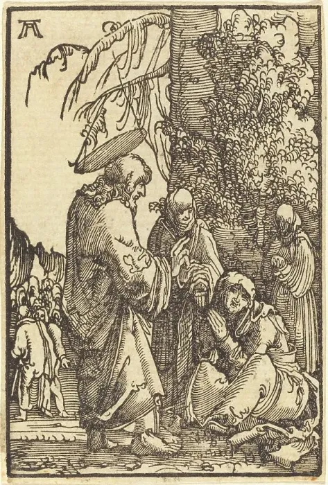 Framed Print : Christ Taking Leave of Mary, c. 1513. Creator: Albrecht Altdorfer Framed Print : Christ Taking Leave of Mary, c. 1513. Creator: Albrecht Altdorfer