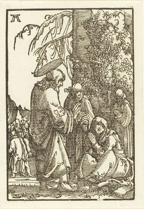 Framed Print : Christ Taking Leave of Mary before the Passion, c. 1513. Creator: Albrecht Altdorfer Framed Print : Christ Taking Leave of Mary before the Passion, c. 1513. Creator: Albrecht Altdorfer