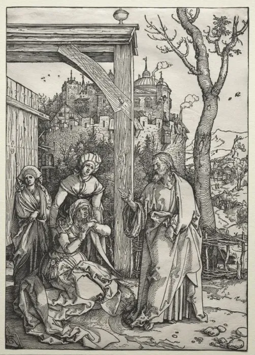 Framed Print : Christ Taking Leave of His Mother, c. 1504-1505. Creator: Albrecht Dürer (German, 1471-1528) Framed Print : Christ Taking Leave of His Mother, c. 1504-1505. Creator: Albrecht Dürer (German, 1471-1528)