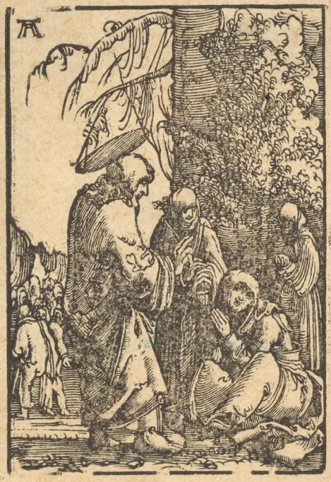 Framed Print : Christ Taking Leave of His Mother, from The Fall and Salvation of Mankind Through