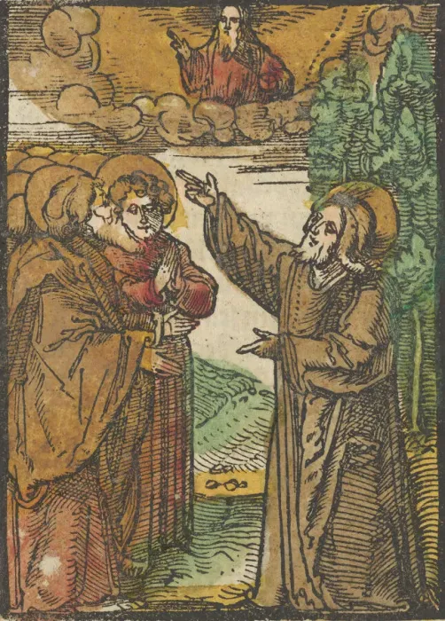 Framed Print : Christ Talking about his Return to the Father, from Das Plenarium, 1517 Framed Print : Christ Talking about his Return to the Father, from Das Plenarium, 1517