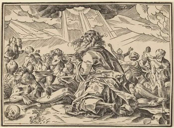 Framed Print : Christ Tells His Disciples of the Last Judgment, published 1630. Creator: Christoph Maurer
