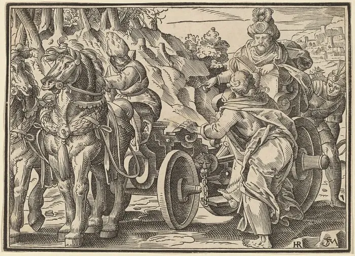 Framed Print : Christ Tells His Disciples of the Last Judgment, published 1630. Creator: Christoph Maurer Framed Print : Christ Tells His Disciples of the Last Judgment, published 1630. Creator: Christoph Maurer
