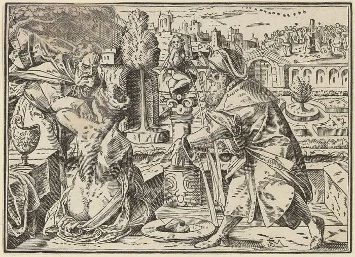 Framed Print : Christ Tells His Disciples of the Last Judgment, published 1630. Creator: Christoph Maurer Framed Print : Christ Tells His Disciples of the Last Judgment, published 1630. Creator: Christoph Maurer