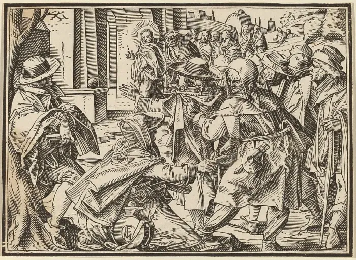 Framed Print : Christ Tells His Disciples of the Last Judgment, published 1630. Creator: Christoph Maurer Framed Print : Christ Tells His Disciples of the Last Judgment, published 1630. Creator: Christoph Maurer