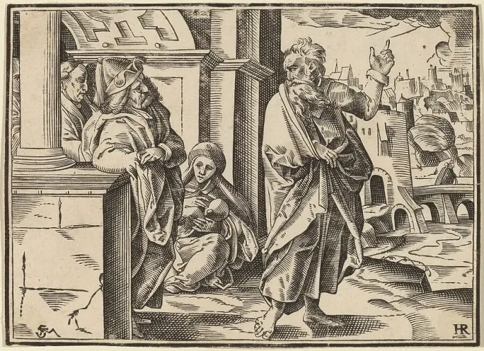 Framed Print : Christ Tells His Disciples of the Last Judgment, published 1630. Creator: Christoph Maurer Framed Print : Christ Tells His Disciples of the Last Judgment, published 1630. Creator: Christoph Maurer