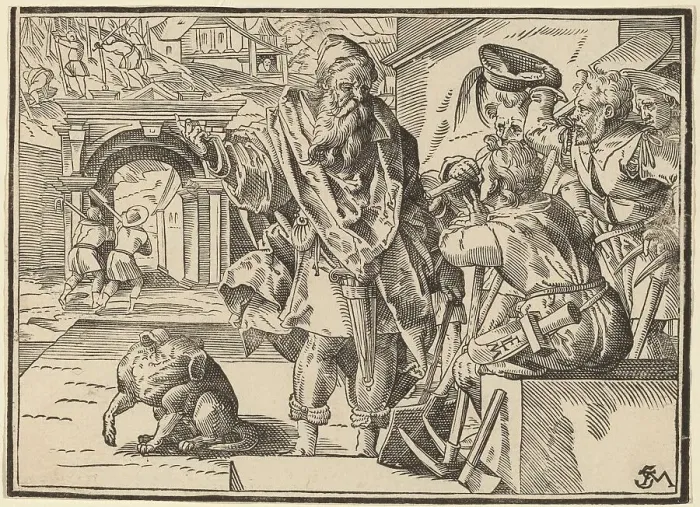 Framed Print : Christ Tells His Disciples of the Last Judgment, published 1630. Creator: Christoph Maurer Framed Print : Christ Tells His Disciples of the Last Judgment, published 1630. Creator: Christoph Maurer