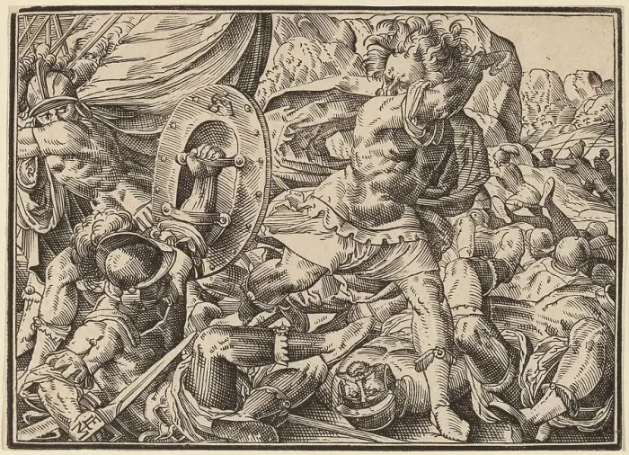 Framed Print : Christ Tells His Disciples of the Last Judgment, published 1630. Creator: Christoph Maurer Framed Print : Christ Tells His Disciples of the Last Judgment, published 1630. Creator: Christoph Maurer