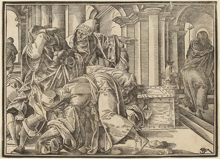 Framed Print : Christ Tells His Disciples of the Last Judgment, published 1630. Creator: Christoph Maurer