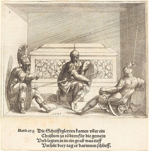 Christ in the Tomb, 1548. Creator: Augustin Hirschvogel