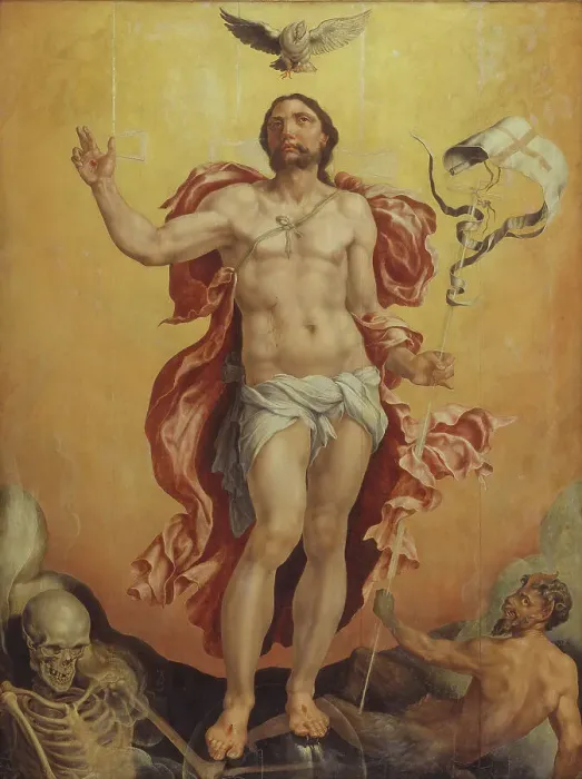 Framed Print : Christ victoring over Sin and Death, 1513-1574. Creator: Maerten van Heemskerck Framed Print : Christ victoring over Sin and Death, 1513-1574. Creator: Maerten van Heemskerck