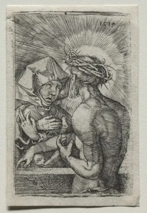 Framed Print : Christ and the Virgin, 1519. Creator: Hans Sebald Beham (German, 1500-1550) Framed Print : Christ and the Virgin, 1519. Creator: Hans Sebald Beham (German, 1500-1550)