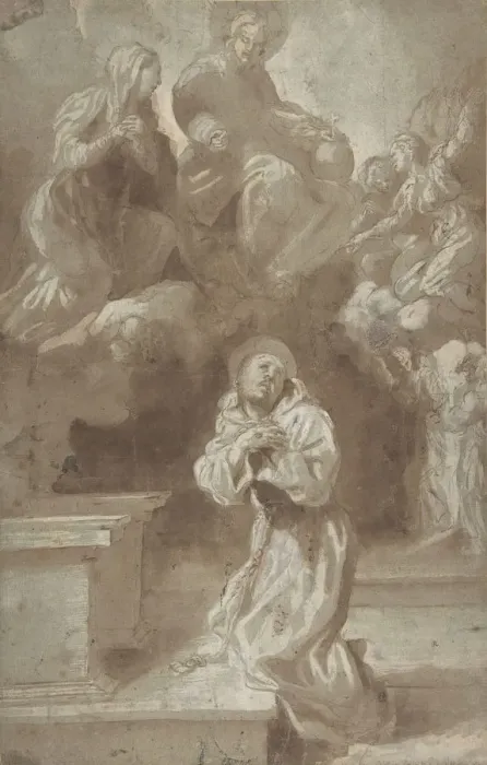 Framed Print : Christ and the Virgin Appearing to Saint Francis, 1562-1602. Creator: Pietro Faccini Framed Print : Christ and the Virgin Appearing to Saint Francis, 1562-1602. Creator: Pietro Faccini