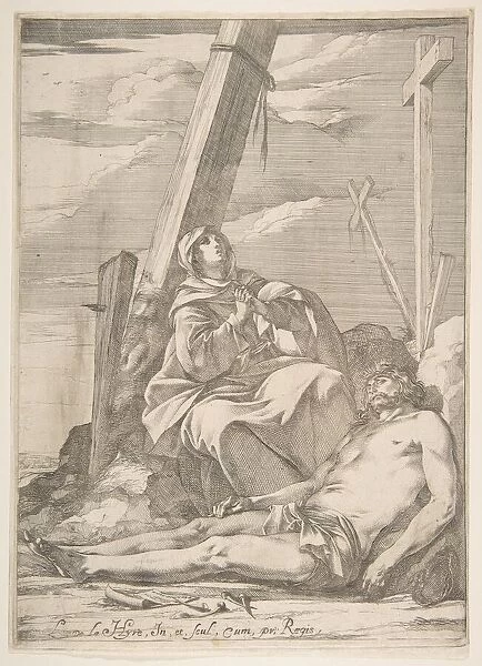 Christ and the Virgin at the Foot of the Cross. Creator: Laurent de la Hyre