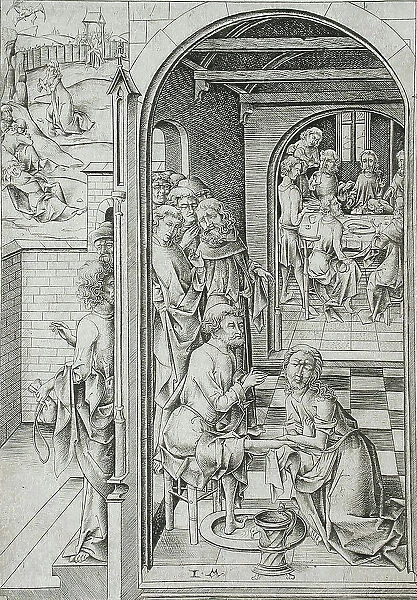 Christ Washing the Feet of the Apostles, c1480. Creator: Israhel van Meckenem