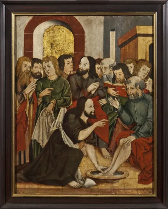 Framed Print : Christ Washing Peters Feet, 16th century Framed Print : Christ Washing Peters Feet, 16th century