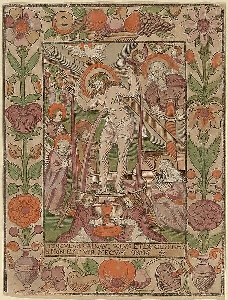 Christ in the Wine Press, 16th century. Creator: Unknown