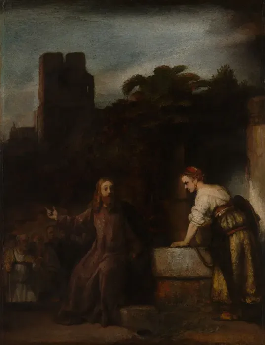 Framed Print : Christ and the Woman of Samaria. Creator: Unknown Framed Print : Christ and the Woman of Samaria. Creator: Unknown
