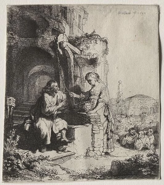 Christ and the Woman of Samaria Among Ruins, 1634. Creator: Rembrandt van Rijn (Dutch, 1606-1669)