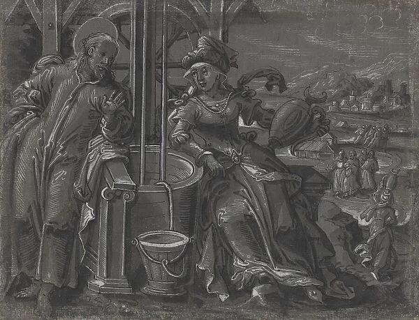 Christ and the Woman of Samaria [verso], c. 1600. Creator: Unknown