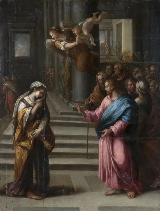 Framed Print : Christ and the Woman Taken in Adultery Framed Print : Christ and the Woman Taken in Adultery