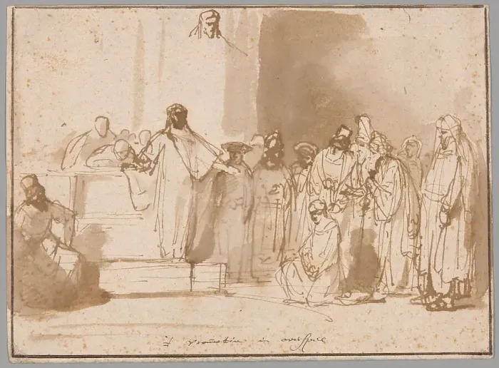 Framed Print : Christ and the Woman Taken in Adultery, 1650 / 74. Creator: Gerbrand van den Eeckhout Framed Print : Christ and the Woman Taken in Adultery, 1650 / 74. Creator: Gerbrand van den Eeckhout
