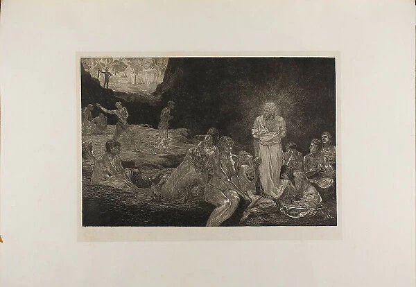 Christ and the Women Sinners, plate thirteen from A Life, 1884. Creator: Max Klinger