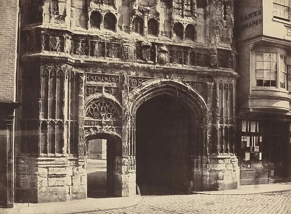 Christchurch Gateway, Canterbury, 1854, printed 1857. Creator: Benjamin Brecknell Turner