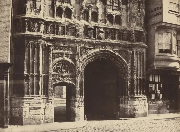 Framed Print : Christchurch Gateway, Canterbury, 1854, printed 1857. Creator: Benjamin Brecknell Turner Framed Print : Christchurch Gateway, Canterbury, 1854, printed 1857. Creator: Benjamin Brecknell Turner