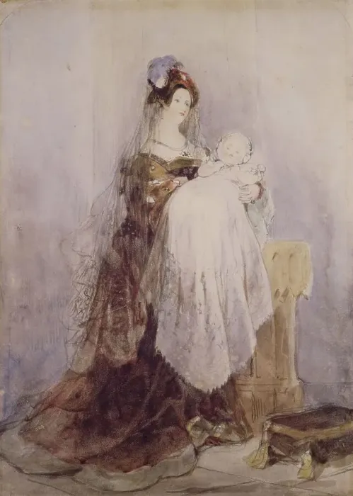 Framed Print : The Christening, 1830-1832. Creator: David Cox the Elder Framed Print : The Christening, 1830-1832. Creator: David Cox the Elder