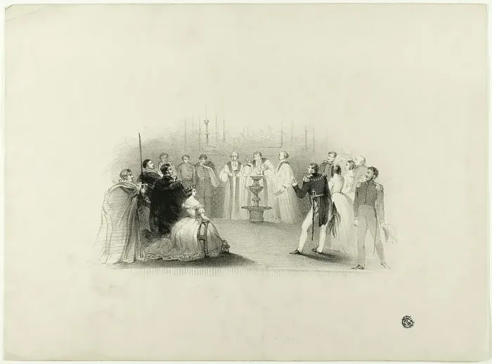 Framed Print : Christening of Edward VII, n.d. Creator: John Hayter Framed Print : Christening of Edward VII, n.d. Creator: John Hayter