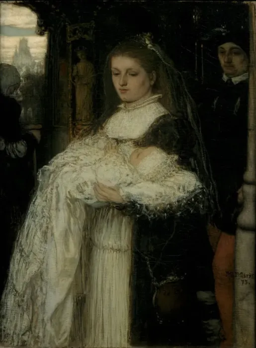 Framed Print : Christening Procession in Lausanne, 1873. Artist: Maris, Matthijs (1839-1917) Framed Print : Christening Procession in Lausanne, 1873. Artist: Maris, Matthijs (1839-1917)