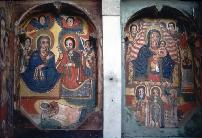 Framed Print : Christian Church wall painting, Ethopia Framed Print : Christian Church wall painting, Ethopia