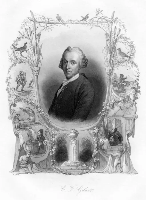 Framed Print : Christian Furchtegott Gellert, German poet, (19th century) Framed Print : Christian Furchtegott Gellert, German poet, (19th century)