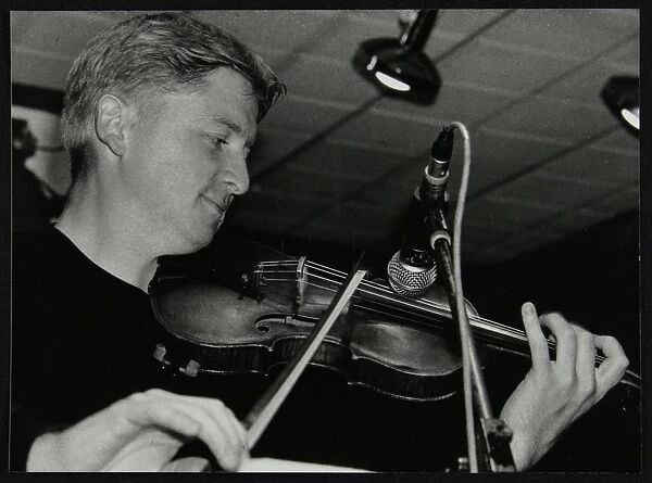 Christian Garrick playing the violin at The Fairway, Welwyn Garden City, Hertfordshire, 2000