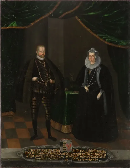 Framed Print : Christian I, 1560-1591, Elector of Saxony, Sofia, 1568-1622, c16th century. Creator: Anon Framed Print : Christian I, 1560-1591, Elector of Saxony, Sofia, 1568-1622, c16th century. Creator: Anon