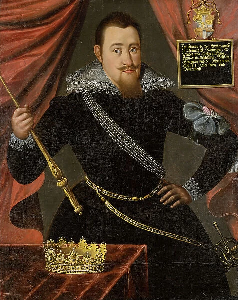 Christian IV, 1577-1648, king of Denmark and Norway, c17th century. Creator: Anon