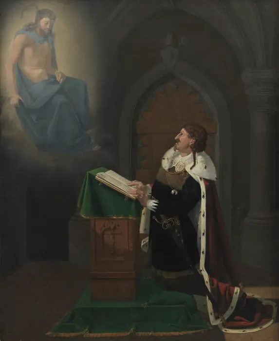 Framed Print : Christian IV's Vision at Rothenburg Castle, 1823. Creator: Ditlev Blunck Framed Print : Christian IV's Vision at Rothenburg Castle, 1823. Creator: Ditlev Blunck