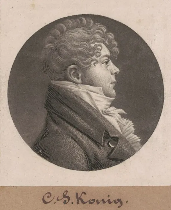 Framed Print : Christian Simon Konig, 1804. Creator: Charles Balthazar Julien Fé Framed Print : Christian Simon Konig, 1804. Creator: Charles Balthazar Julien Fé