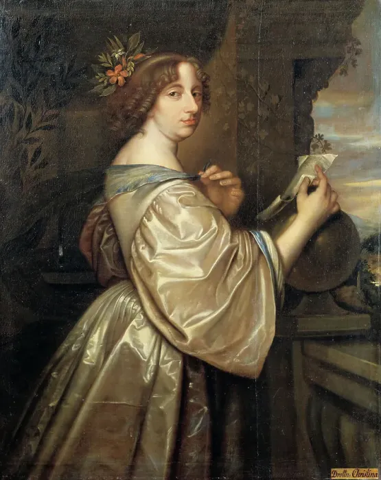 Framed Print : Christina, 1626-89, Queen of Sweden, 1650. Creator: Anon Framed Print : Christina, 1626-89, Queen of Sweden, 1650. Creator: Anon