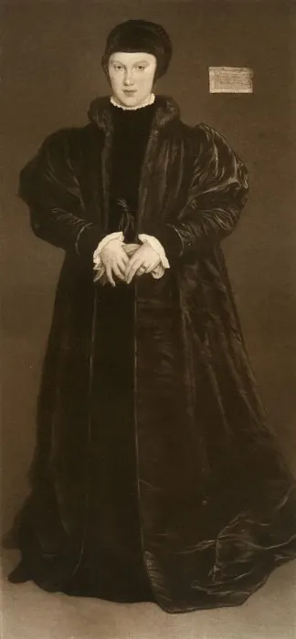 Framed Print : Christina of Denmark, Duchess of Milan, 1538, (1902). Artist: Hans Holbein the Younger