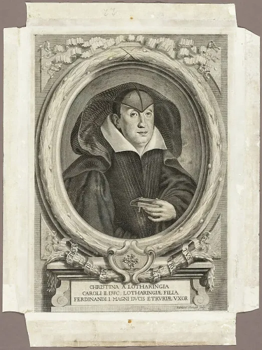 Framed Print : Christina of Lorraine, 1666; published 1761. Creator: Adriaen Haelwegh Framed Print : Christina of Lorraine, 1666; published 1761. Creator: Adriaen Haelwegh