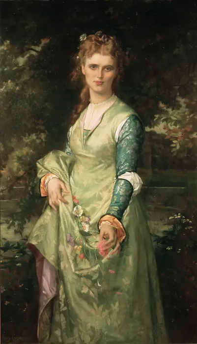 Framed Print : Christina Nilsson, 1843-1921, opera-singer, as Ofelia, 1873. Creator: Alexandre Cabanel Framed Print : Christina Nilsson, 1843-1921, opera-singer, as Ofelia, 1873. Creator: Alexandre Cabanel